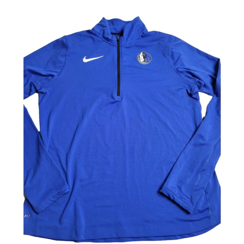 3106 Nike Dri-Fit NBA Dallas Mavericks‎ 1/4 Zip Pull Over Women's Large